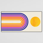 Rainbow Sun: Retro 80s Edition Desk Mat Gallery Image 3