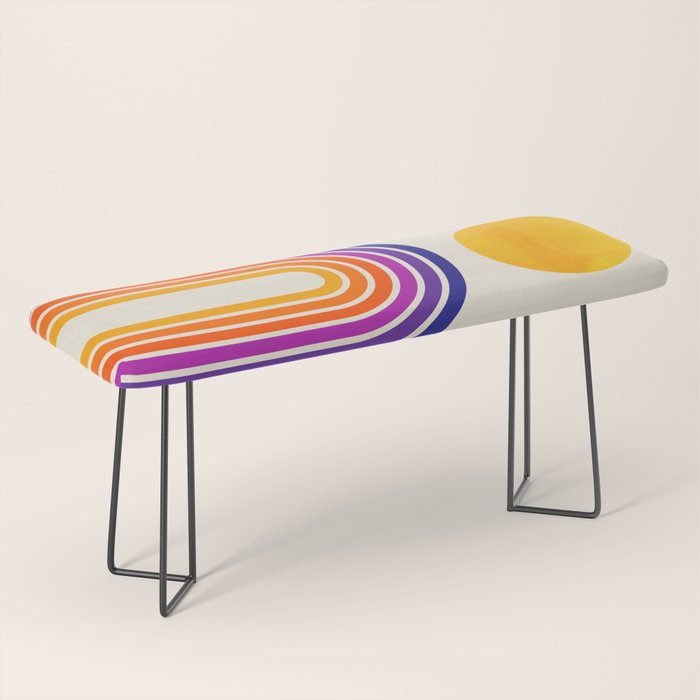Rainbow Sun: Retro 80s Edition Bench Gallery Image 1