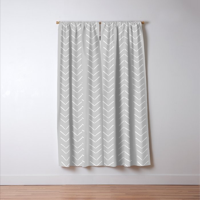 Boho Big Arrows in Grey Window Curtain Gallery Image 3