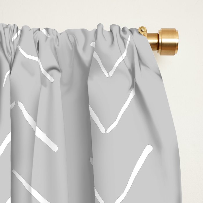 Boho Big Arrows in Grey Window Curtain Gallery Image 2
