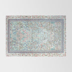 Antique Pastel Blue Persian Kashan Rug Print Rug Gallery Image 2