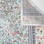 Antique Pastel Blue Persian Kashan Rug Print Wall Tapestry Gallery Image 3