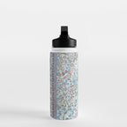 Antique Pastel Blue Persian Kashan Rug Print Water Bottle Gallery Image 3