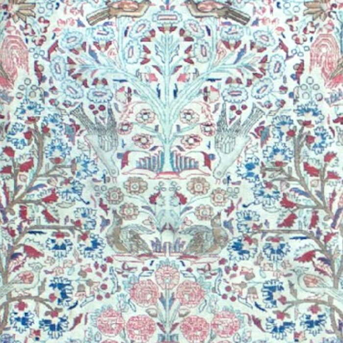 Antique Pastel Blue Persian Kashan Rug Print Coffee Mug Gallery Image 2
