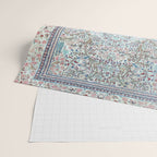 Antique Pastel Blue Persian Kashan Rug Print Wrapping Paper Gallery Image 2