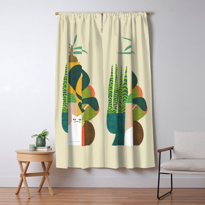 Still life with cat Window Curtain Gallery Image 1