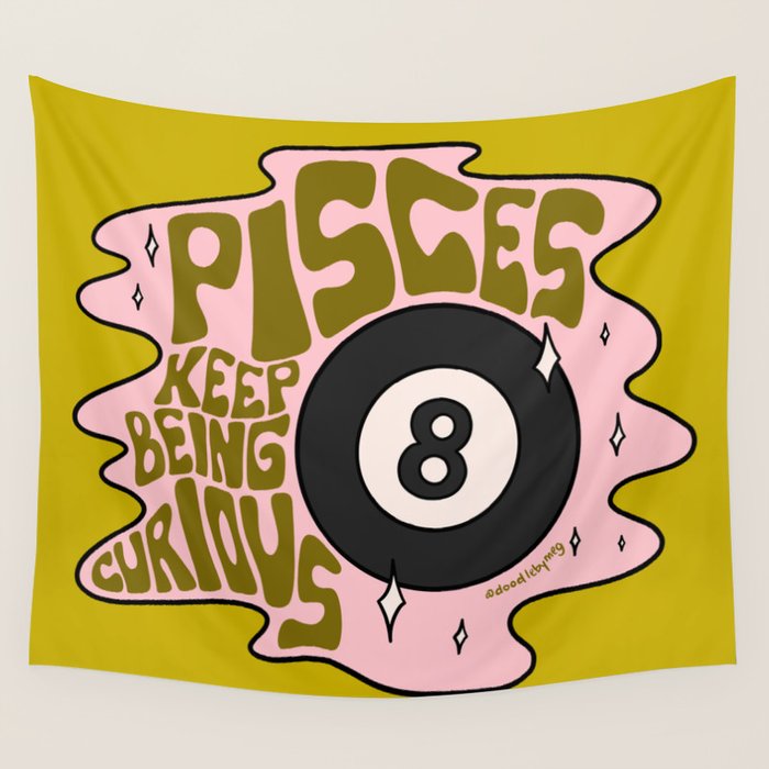 Pisces Magic 8 Ball Wall Tapestry Gallery Image 4