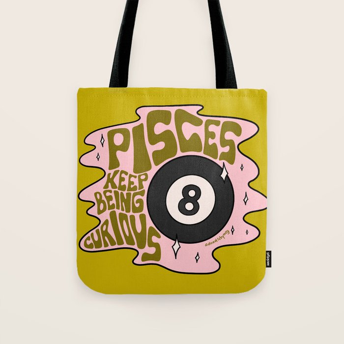 Pisces Magic 8 Ball Tote Bag Gallery Image 1