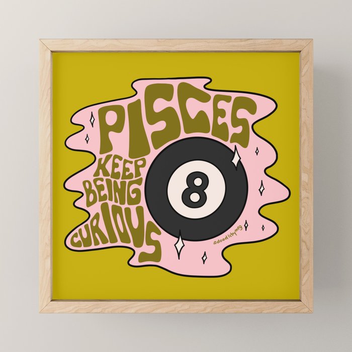 Pisces Magic 8 Ball Mini Art Print Gallery Image 1