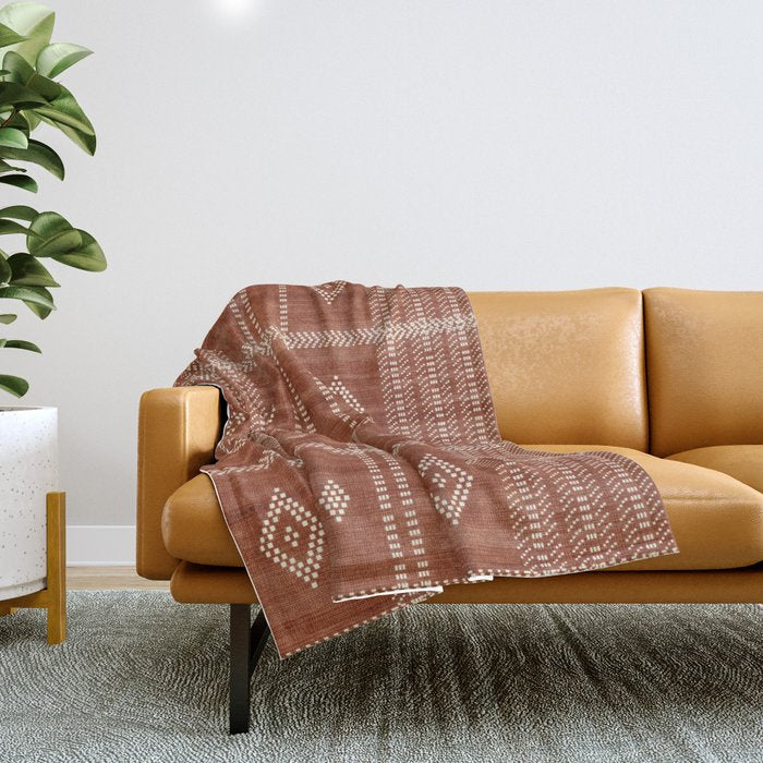 Musa in Rust Throw Blanket Gallery Image 1