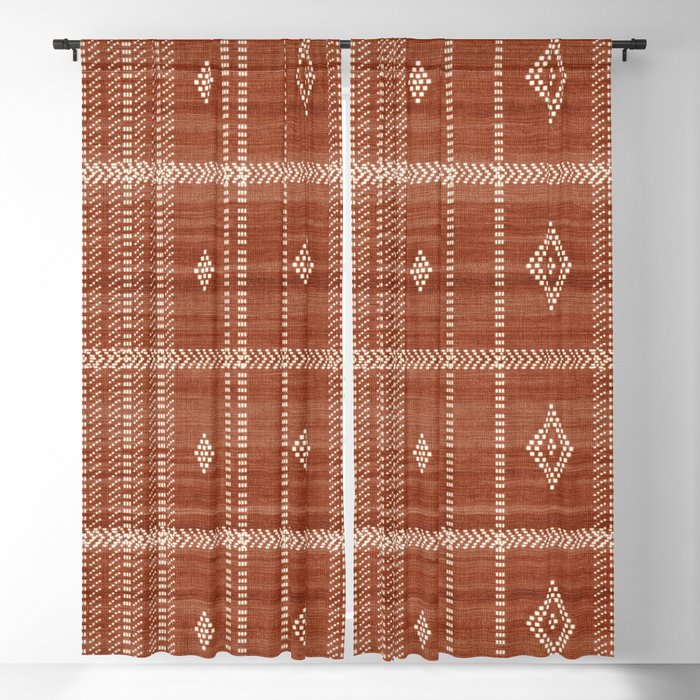 Musa in Rust Window Curtain