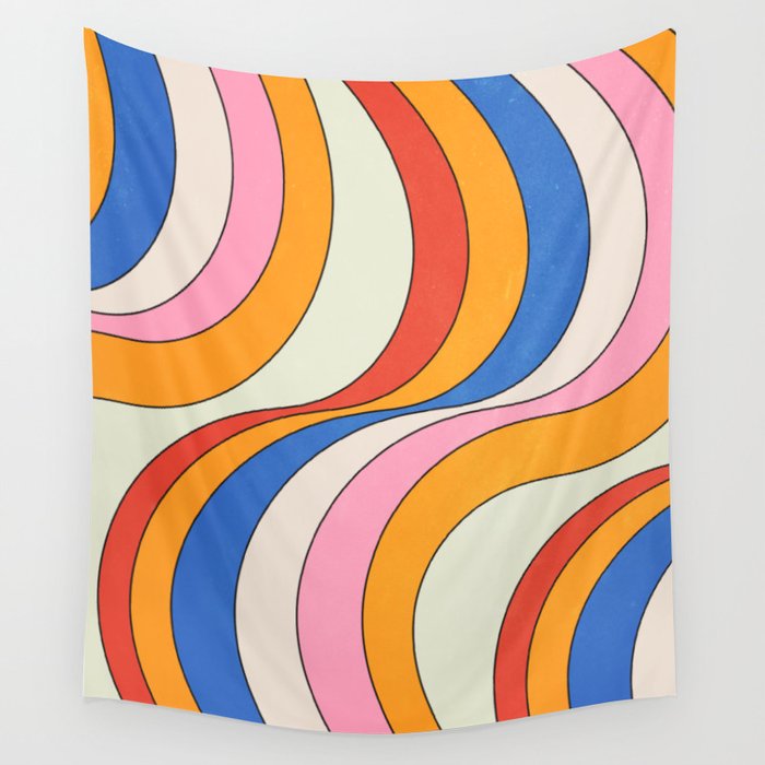 Retro Waves Wall Tapestry Gallery Image 4