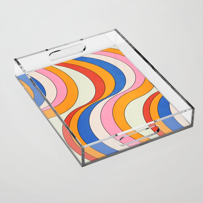 Retro Waves Acrylic Tray Gallery Image 1