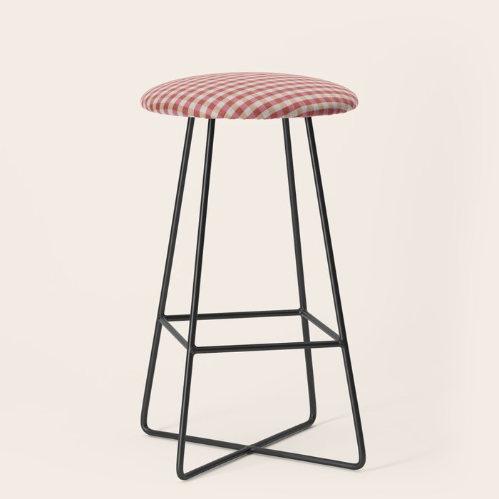 Cozy Gingham in Pink Stool Gallery Image 1
