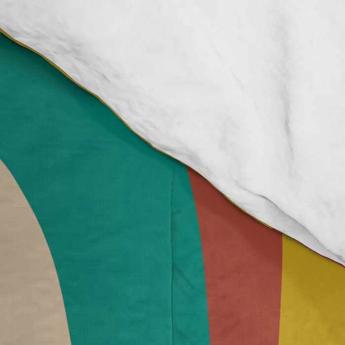 Retro Liquid Swirl 70s Abstract Pattern 4 Comforter Gallery Image 4