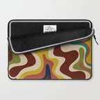Retro Liquid Swirl 70s Abstract Pattern 4 Laptop Sleeve Gallery Image 2