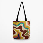 Retro Liquid Swirl 70s Abstract Pattern 4 Tote Bag Gallery Image 2