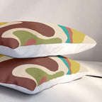 Retro Liquid Swirl 70s Abstract Pattern 4 Pillow Sham Gallery Image 3