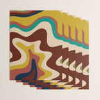 Retro Liquid Swirl 70s Abstract Pattern 4 Wrapping Paper Gallery Image 3