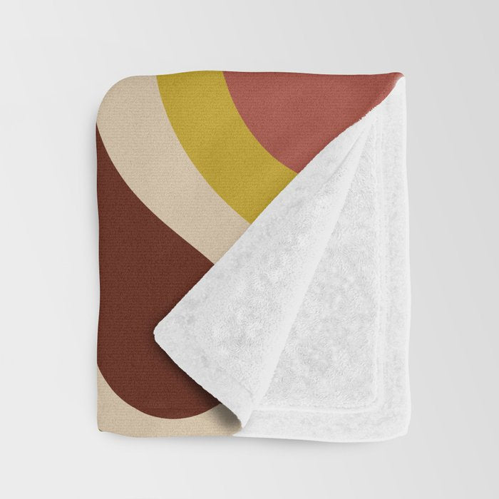Retro Liquid Swirl 70s Abstract Pattern 4 Throw Blanket Gallery Image 3