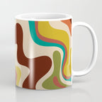 Retro Liquid Swirl 70s Abstract Pattern 4 Coffee Mug Gallery Image 1