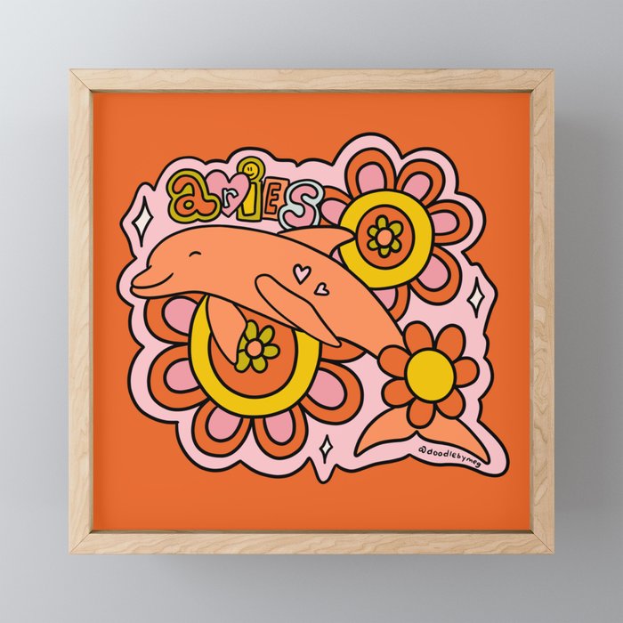 Aries Dolphins Mini Art Print Gallery Image 1