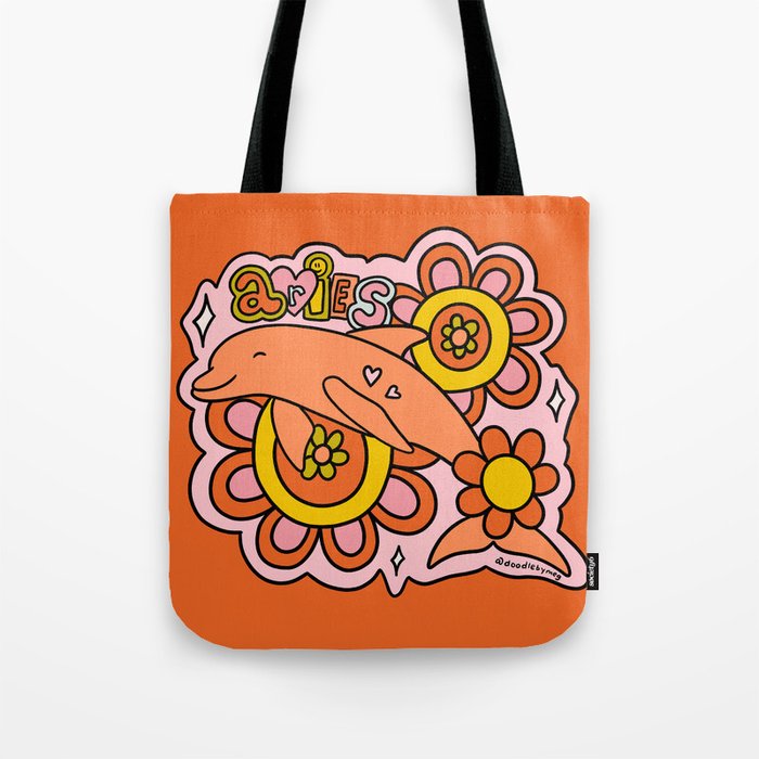 Aries Dolphins Tote Bag Gallery Image 1