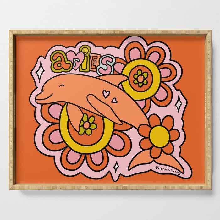 Aries Dolphins Serving Tray Gallery Image 1