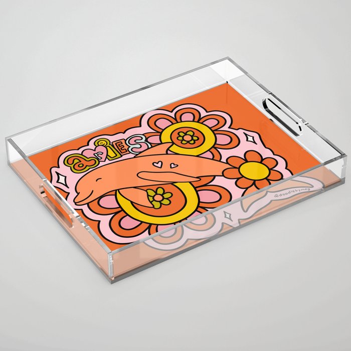 Aries Dolphins Acrylic Tray Gallery Image 1