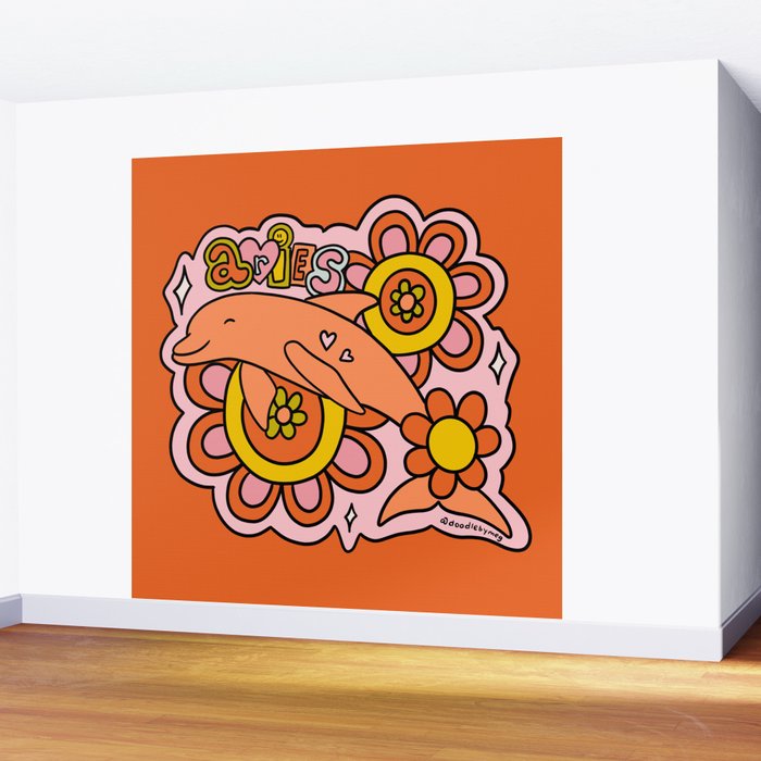 Aries Dolphins Wall Mural Gallery Image 2