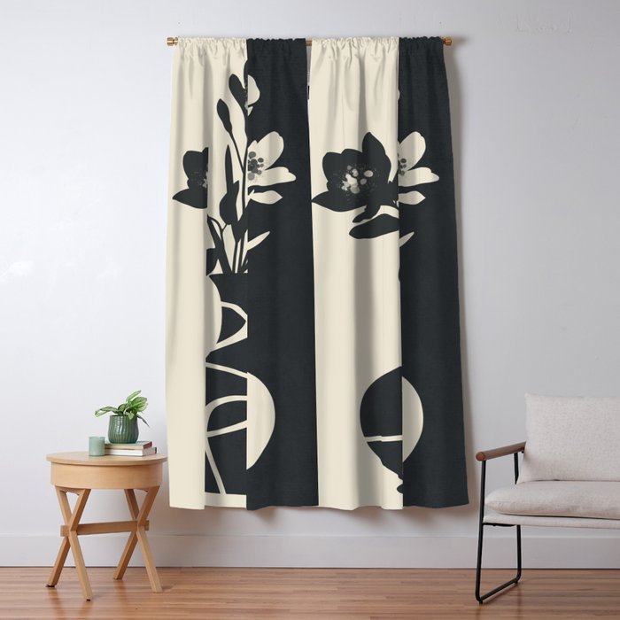 Botanical Contrast 2 Window Curtain Gallery Image 1