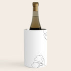 Poppies Minimal Line Art Wine Chiller Gallery Image 2