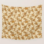 Summer Camping - Gold and cream Wall Tapestry Gallery Image 4
