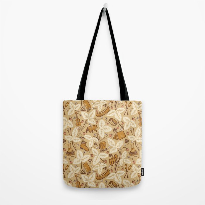 Summer Camping - Gold and cream Tote Bag Gallery Image 2