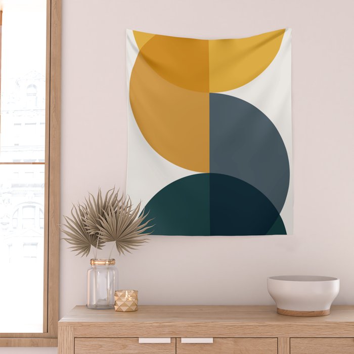 Geometric Harmony IX Wall Tapestry Gallery Image 2