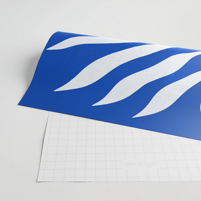 Wild Ferns: Persian Blue Edition Wrapping Paper Gallery Image 2