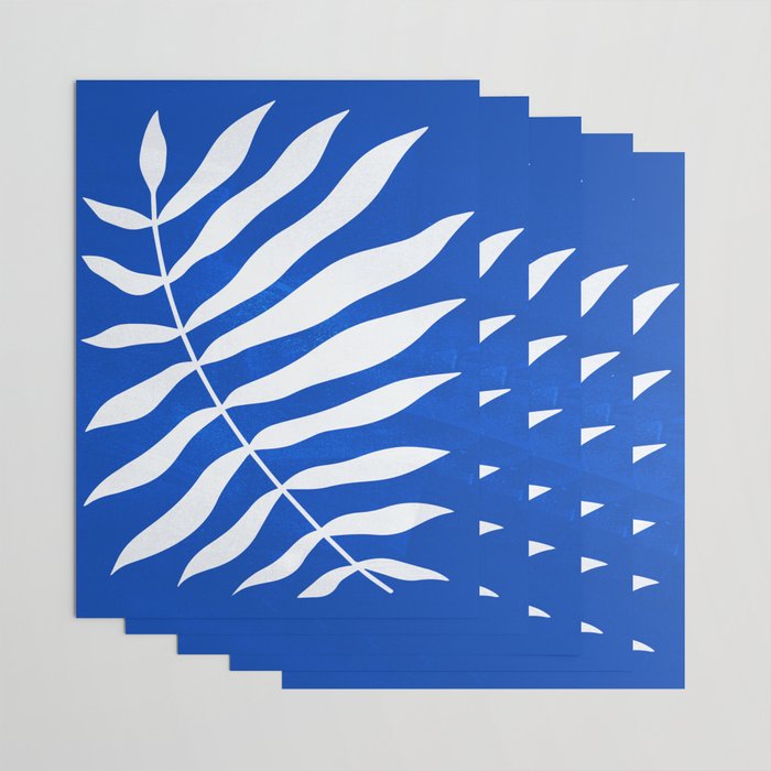 Wild Ferns: Persian Blue Edition Wrapping Paper Gallery Image 3