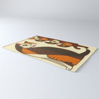 Inagaki Tomoo Vintage Japanese Woodblock print mid century Modern Cubism Art Cats Feline Rug Gallery Image 3