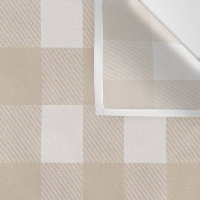 Gingham Cloth / Beige Checks Wall Tapestry Gallery Image 3