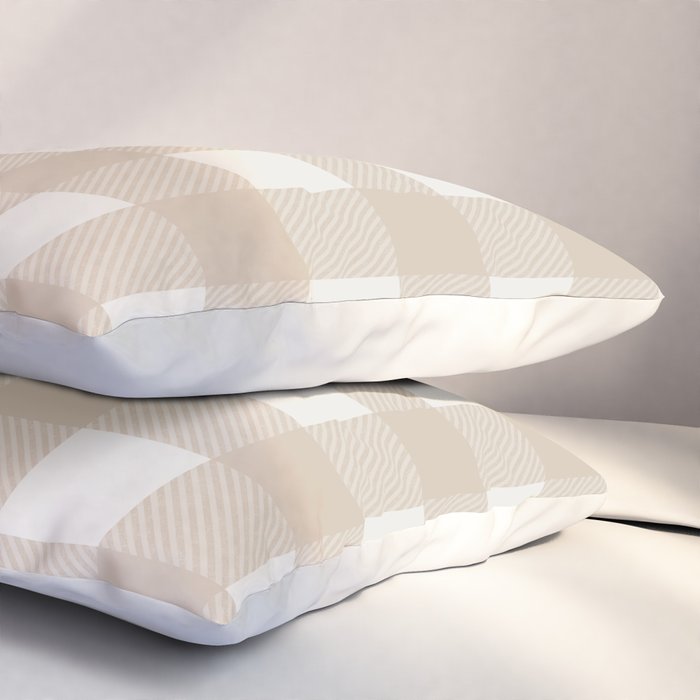 Gingham Cloth / Beige Checks Pillow Sham Gallery Image 3
