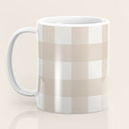 Gingham Cloth / Beige Checks Coffee Mug Gallery Image 3