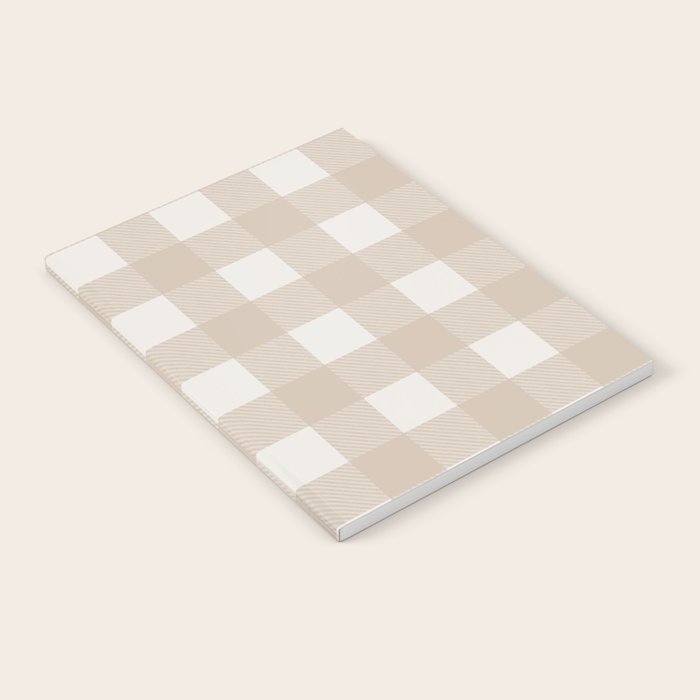 Gingham Cloth / Beige Checks Notebook Gallery Image 2