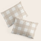 Gingham Cloth / Beige Checks Pillow Sham Gallery Image 3