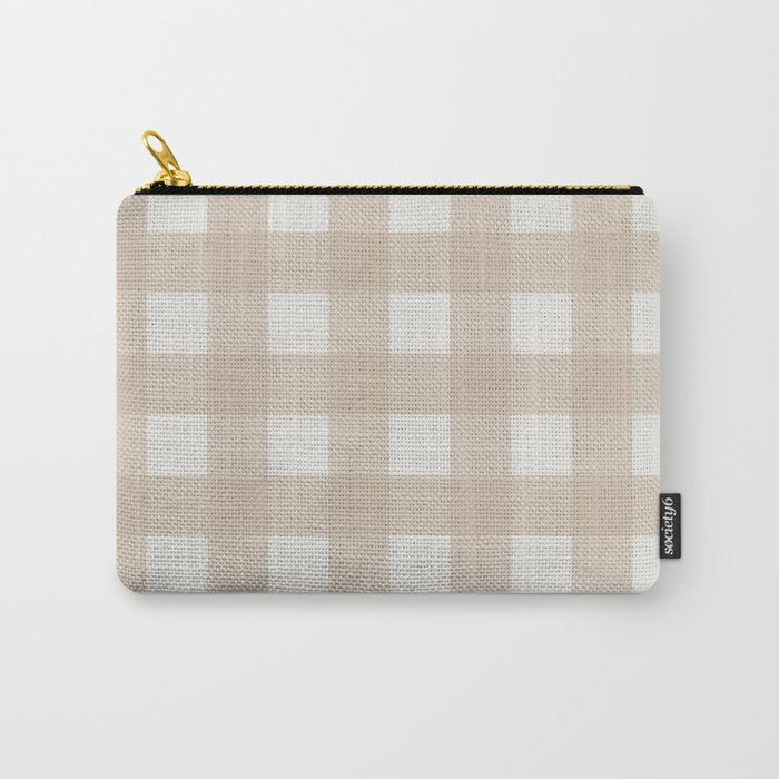 Gingham Cloth / Beige Checks Carry All Pouch Gallery Image 1