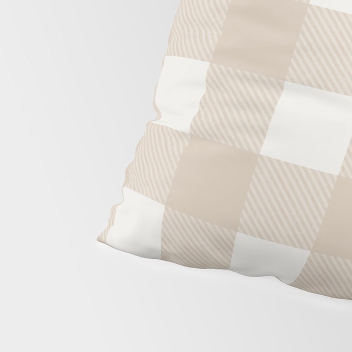 Gingham Cloth / Beige Checks Pillow Sham Gallery Image 4
