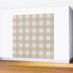 Gingham Cloth / Beige Checks Wall Mural Gallery Image 2