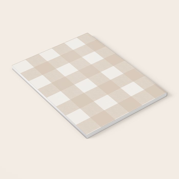 Gingham Cloth / Beige Checks Notebook Gallery Image 3