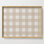 Gingham Cloth / Beige Checks Serving Tray Gallery Image 1