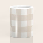 Gingham Cloth / Beige Checks Coffee Mug Gallery Image 4