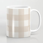 Gingham Cloth / Beige Checks Coffee Mug Gallery Image 1